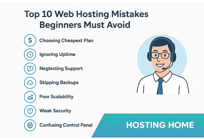 common web hosting mistakes beginners should avoid