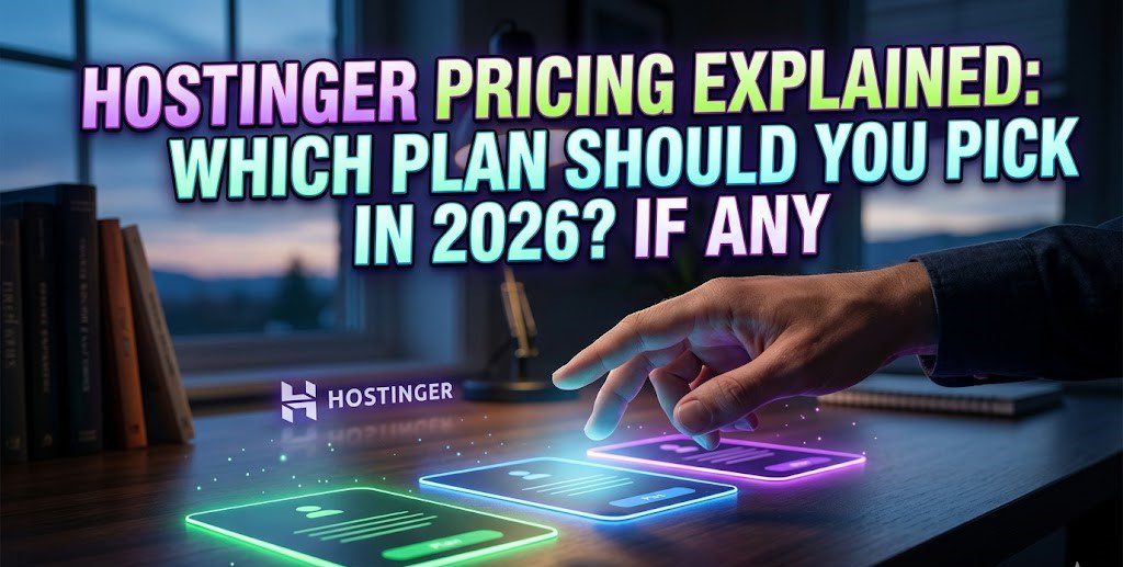 A digital comparison chart displaying Hostinger's different web hosting plans, prices, and server capabilities for 2026.