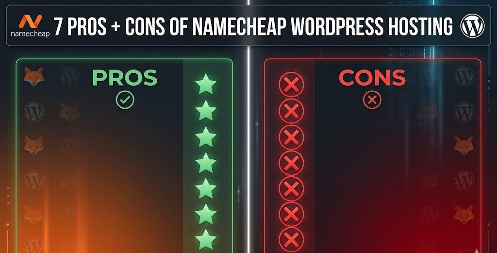 A laptop displaying the Namecheap EasyWP dashboard, highlighting fast WordPress hosting setups and budget-friendly pricing tiers