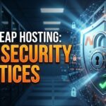 A secure padlock icon resting on a server rack next to the Namecheap logo.